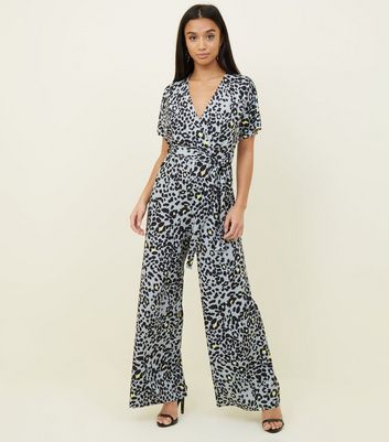 grey leopard print jumpsuit