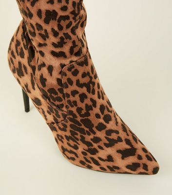 bottines leopard new look