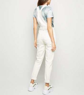 ladies white dungarees