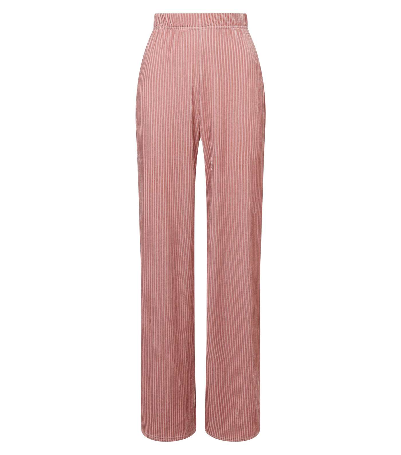Pink Ribbed Velvet Trousers  Image 4