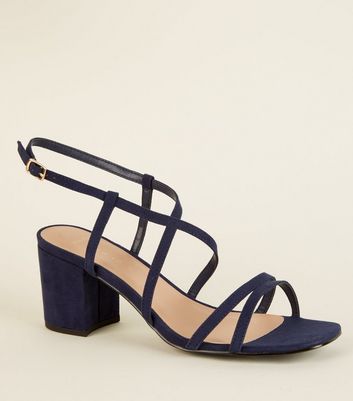 navy wide fit sandals