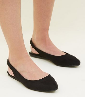 wide fit flat slingback shoes