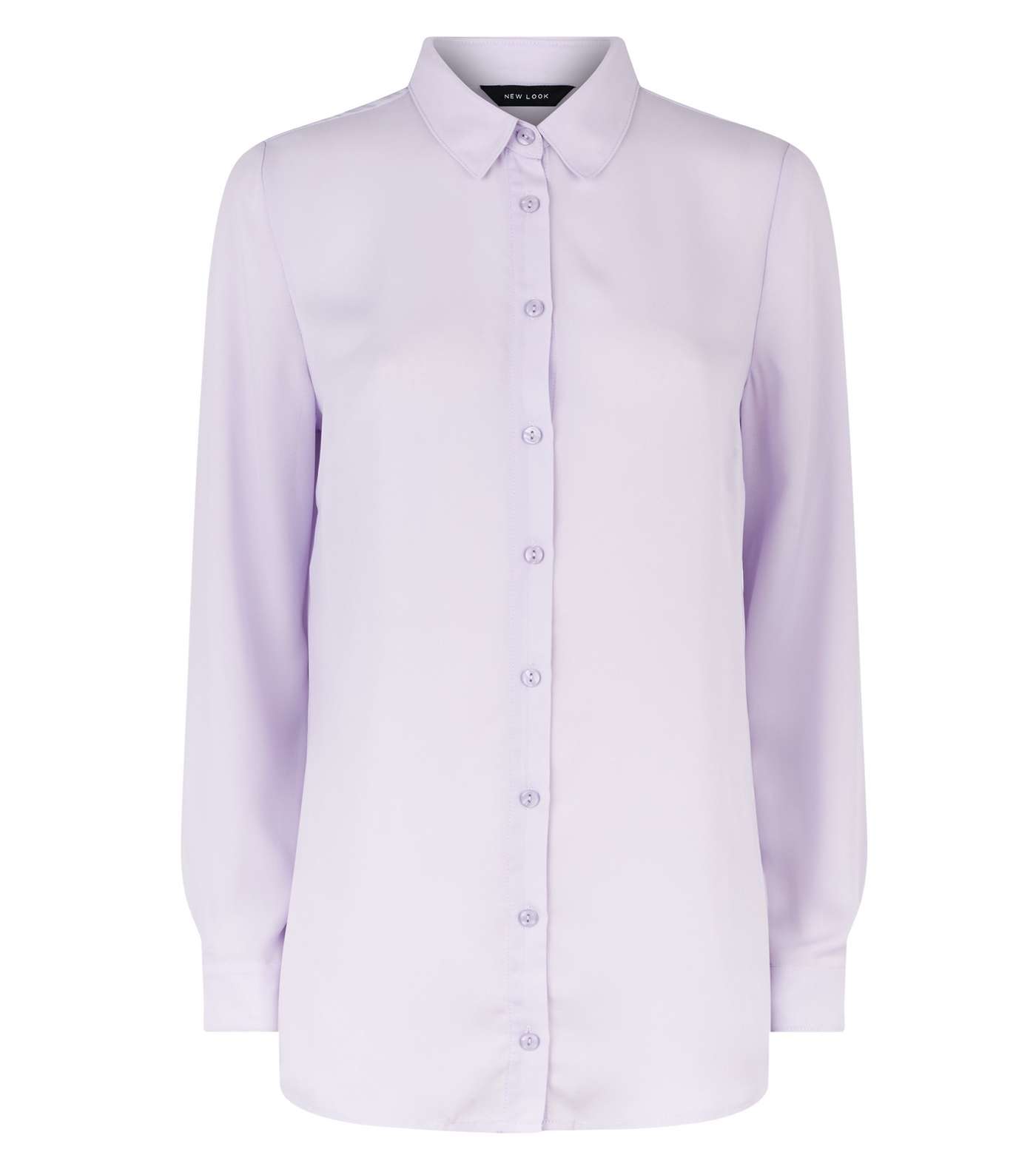 Lilac Crepe Long Sleeve Shirt  Image 4