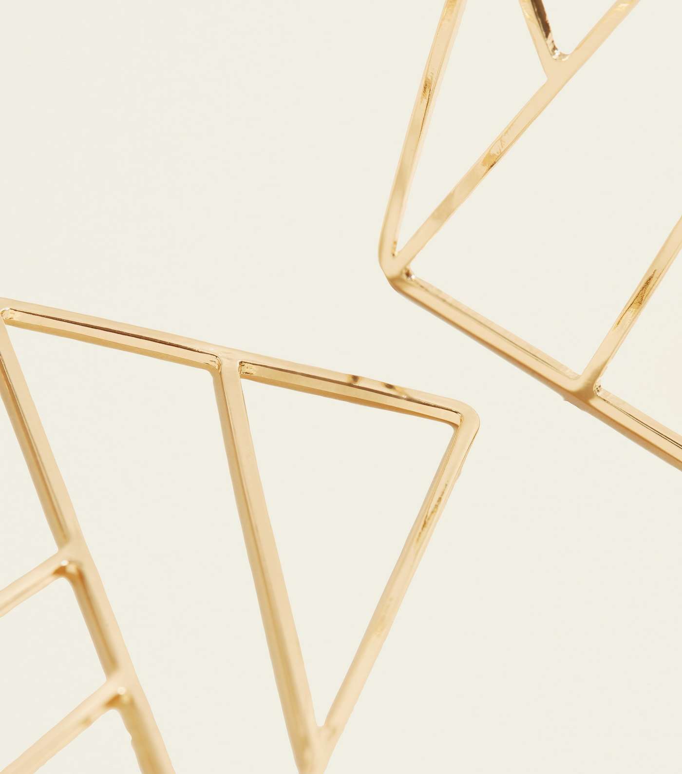 Gold Geometric Hoop Earrings Image 3