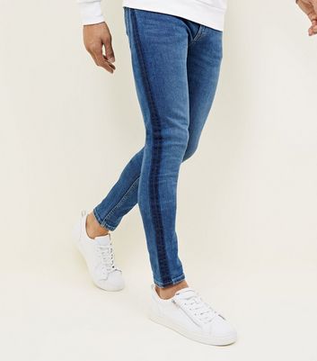side stripe skinny jeans