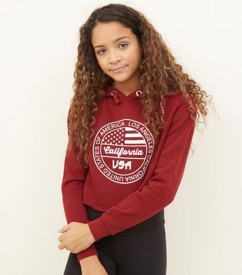 girls burgundy hoodie