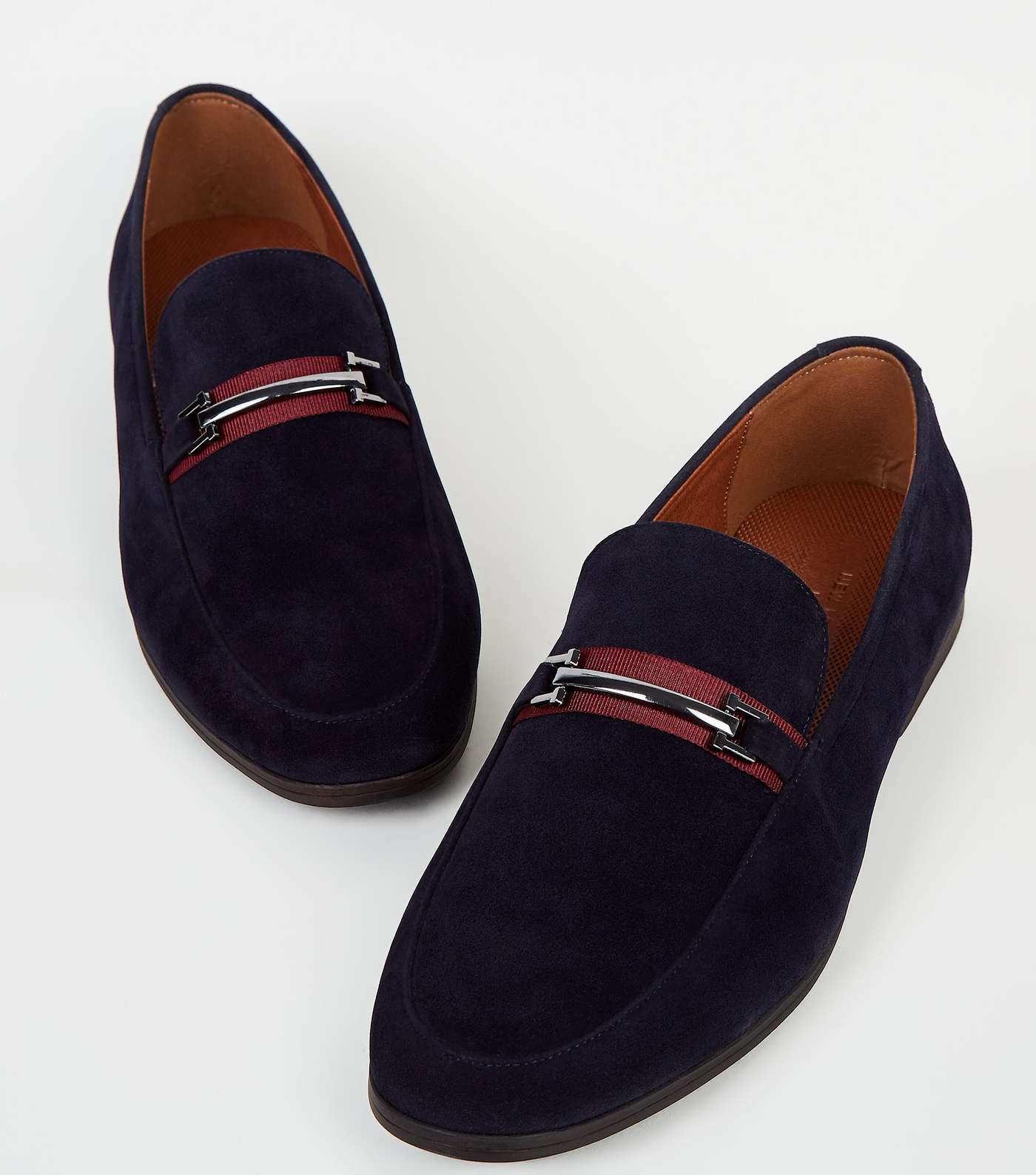 Navy Tape Bar Front Loafers Image 4