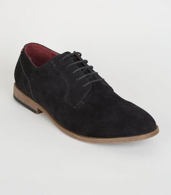 Schwarze Derby Schuhe in Wildleder Optik mit Schnürung | New Schwarze Derby Schuhe in Wildleder Optik mit Schnürung | New