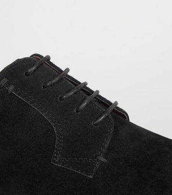 Schwarze Derby Schuhe in Wildleder Optik mit Schnürung | New Schwarze Derby Schuhe in Wildleder Optik mit Schnürung | New