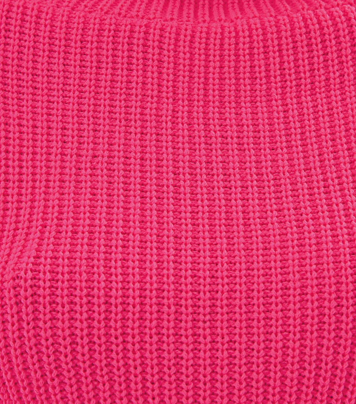 Cameo Rose Pink Frill Trim Cropped Jumper Image 6