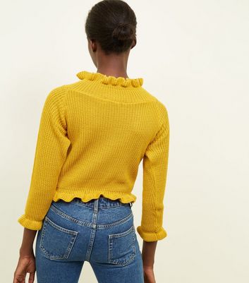 Mustard frill jumper best sale