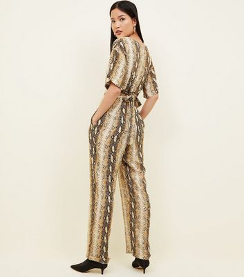 new look snake print jumpsuit