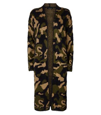 Long camo cardigan hotsell