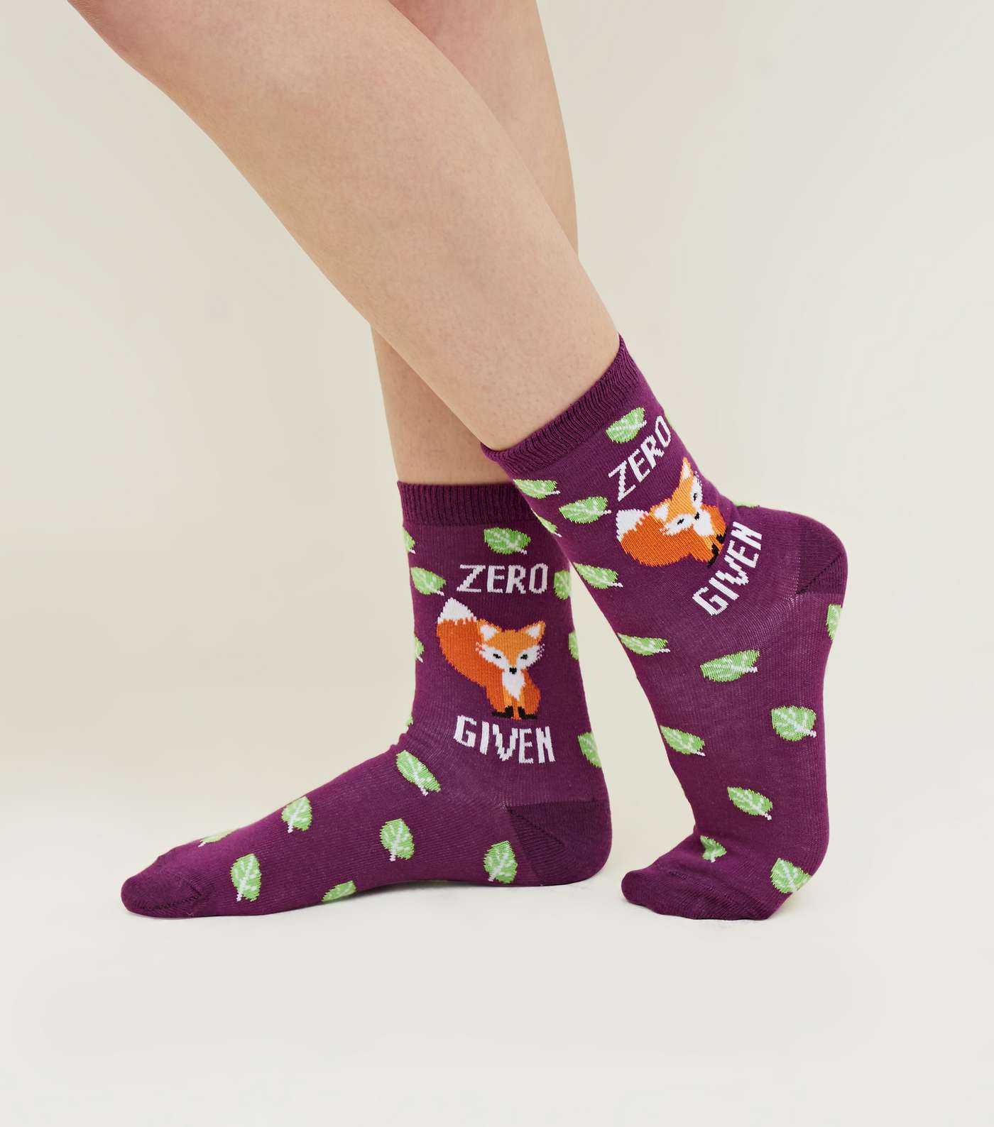 Purple Zero Fox Given Socks  Image 2