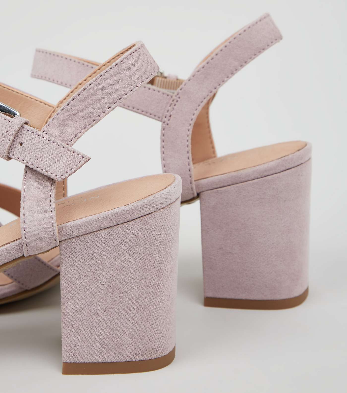 Lilac Comfort Flex Low Block Heel Sandals Image 4
