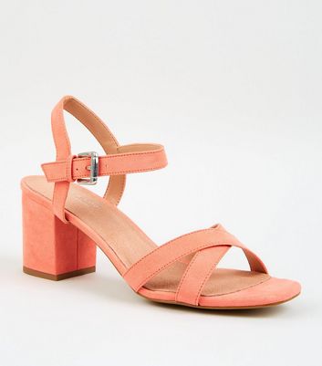 Coral low heel sandals on sale