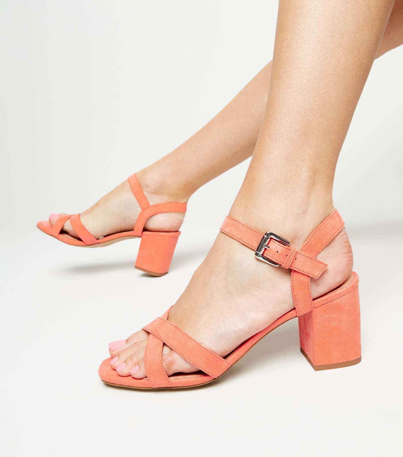 Coral Comfort Flex Low Block Heel Sandals Image 2