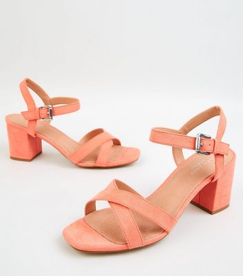 New look coral sandals on sale