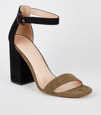 Ajouter Noir De La Color Et Kaki Effet Sandales Supprimer Wishlist Block À 4R53qjLA