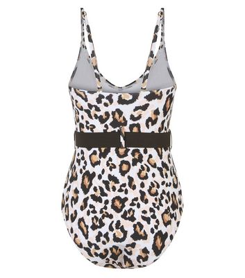 white leopard bathing suit