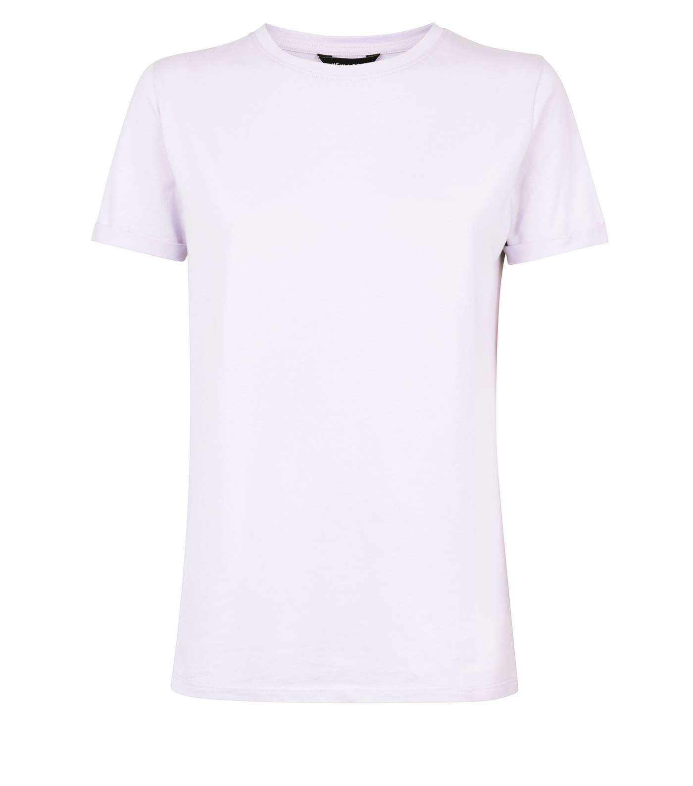 Lilac Organic Cotton Roll Sleeve T-Shirt Image 4