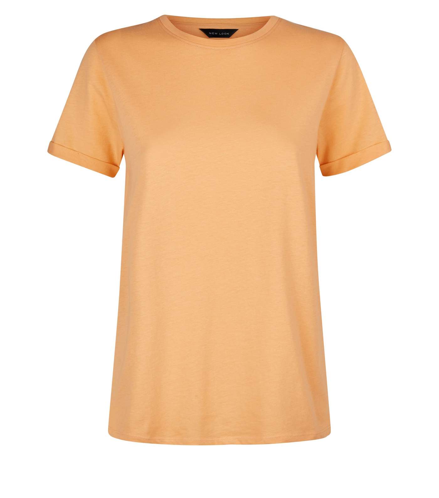 Coral Organic Cotton Roll Sleeve T-Shirt Image 3