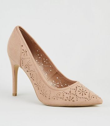 nude court shoes new look