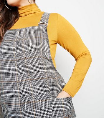new look curve pinafore dress