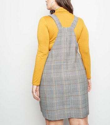 new look curve pinafore dress