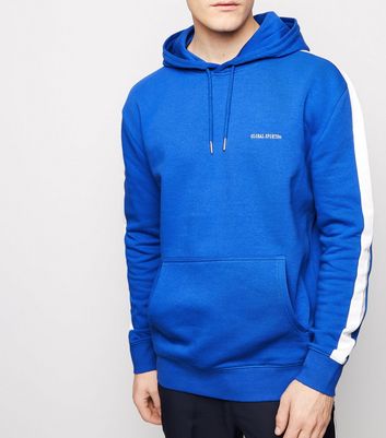 bright blue hoodie