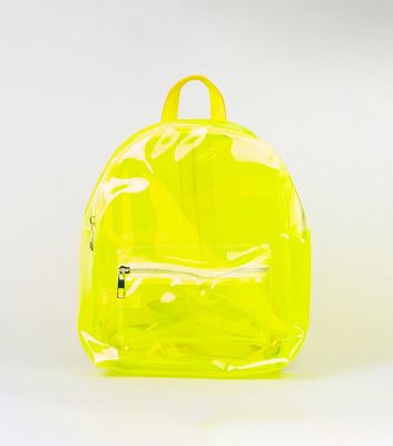 neon clear bag