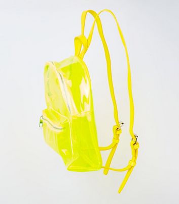 yellow clear backpack
