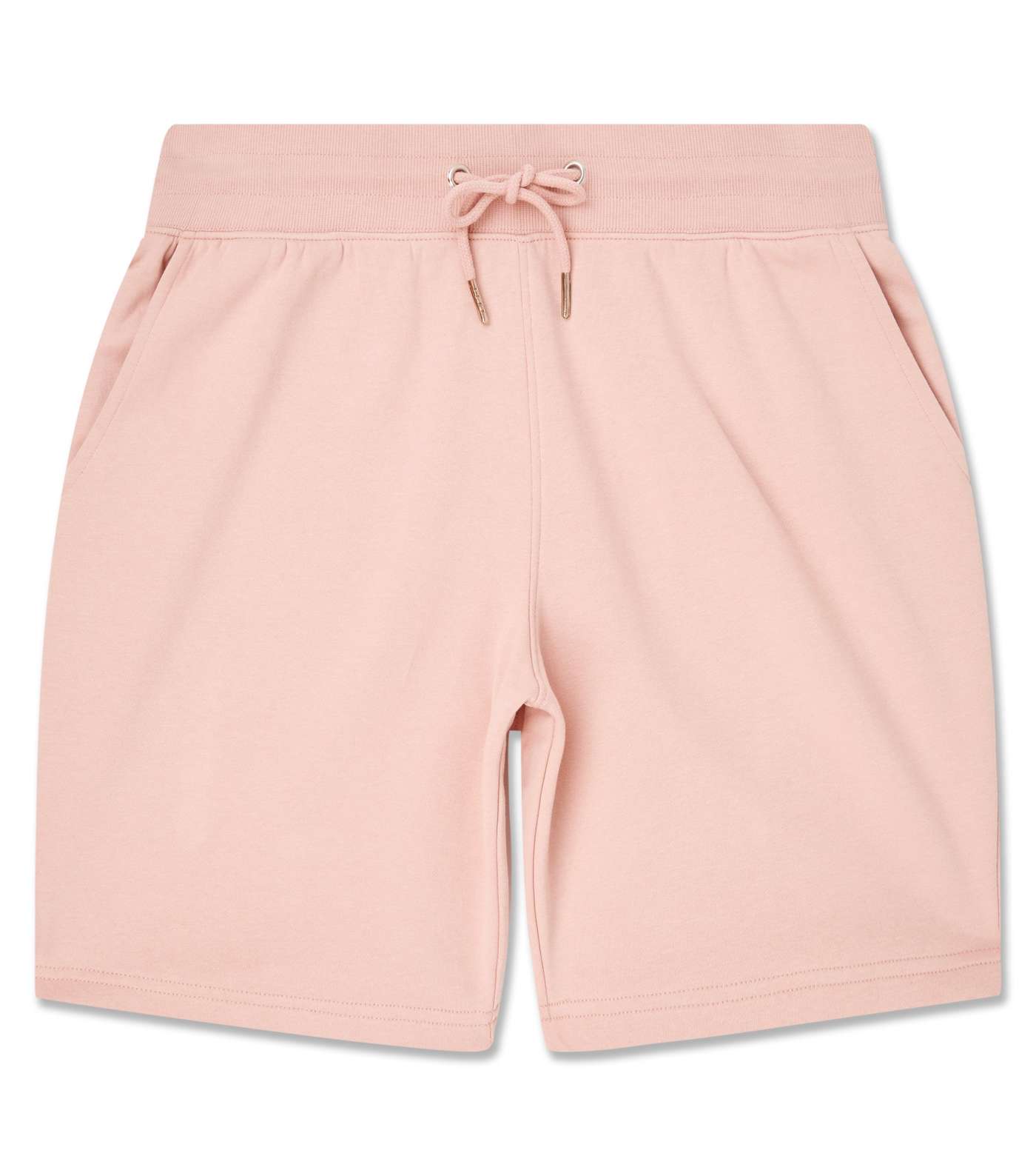 Pink Drawstring Waist Jersey Shorts Image 4