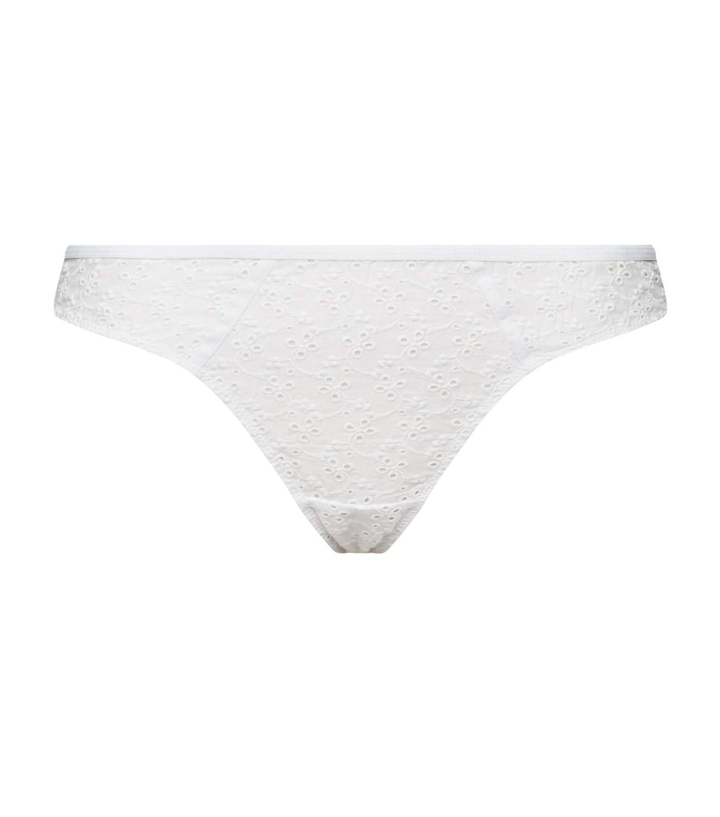 White Broderie Thong  Image 4