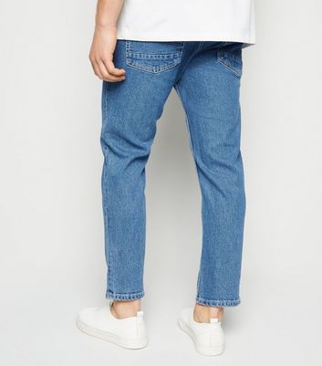 blue cropped jeans mens