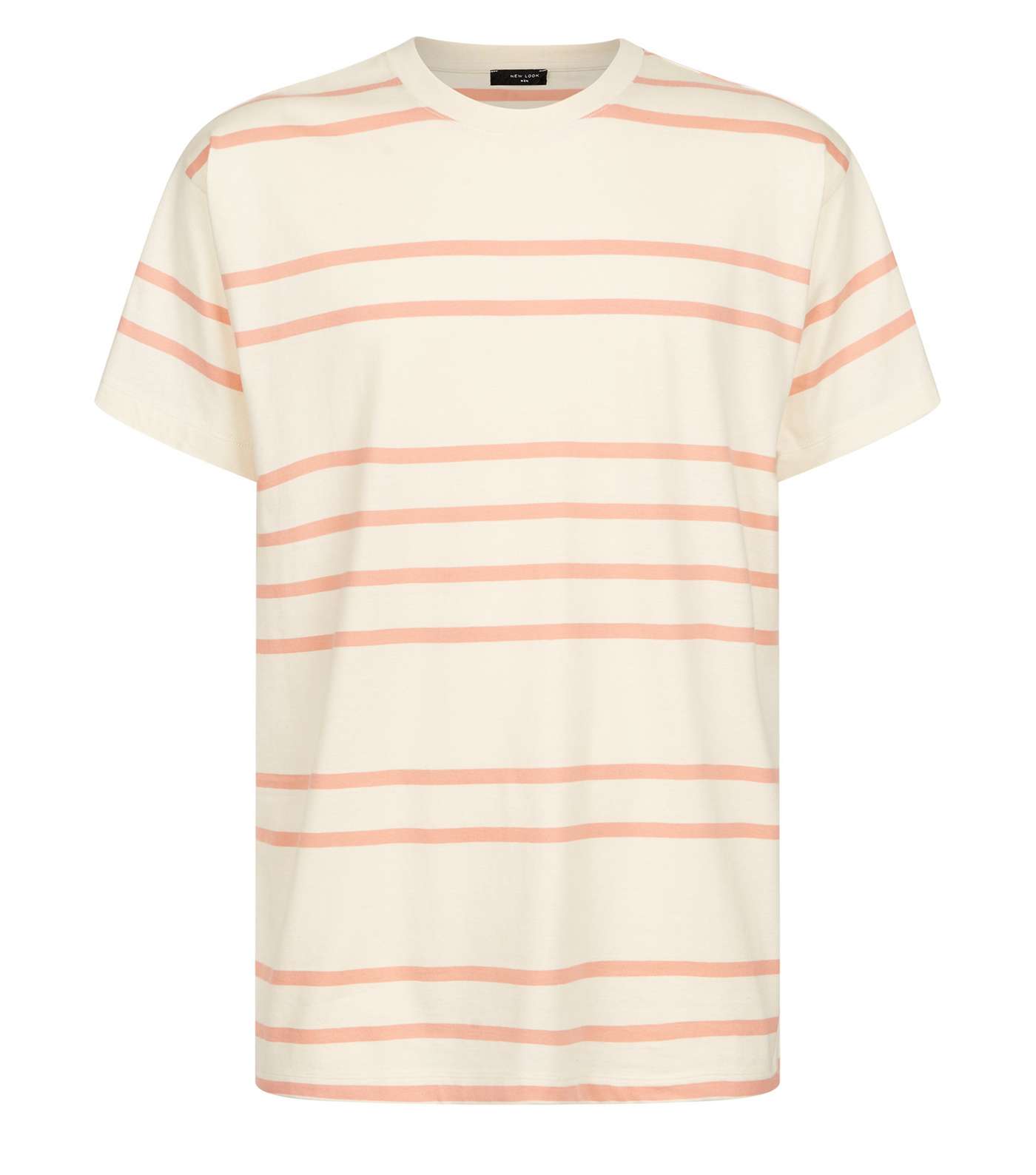 Pale Pink Stripe Short Sleeve T-Shirt Image 4
