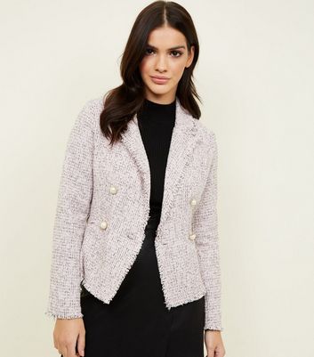 pink boucle jacket uk