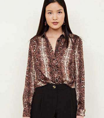 brown snakeskin shirt