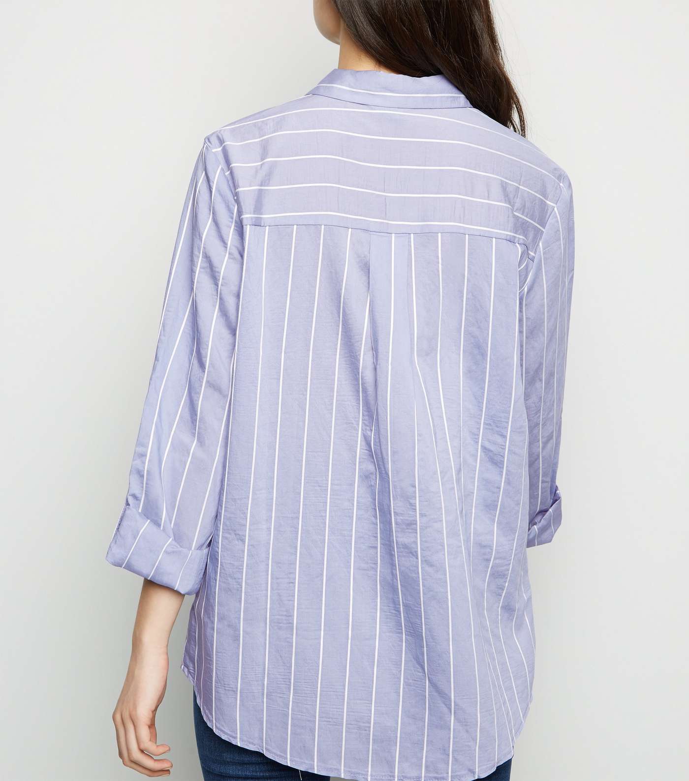 Blue Stripe Long Sleeve Overhead Shirt Image 5