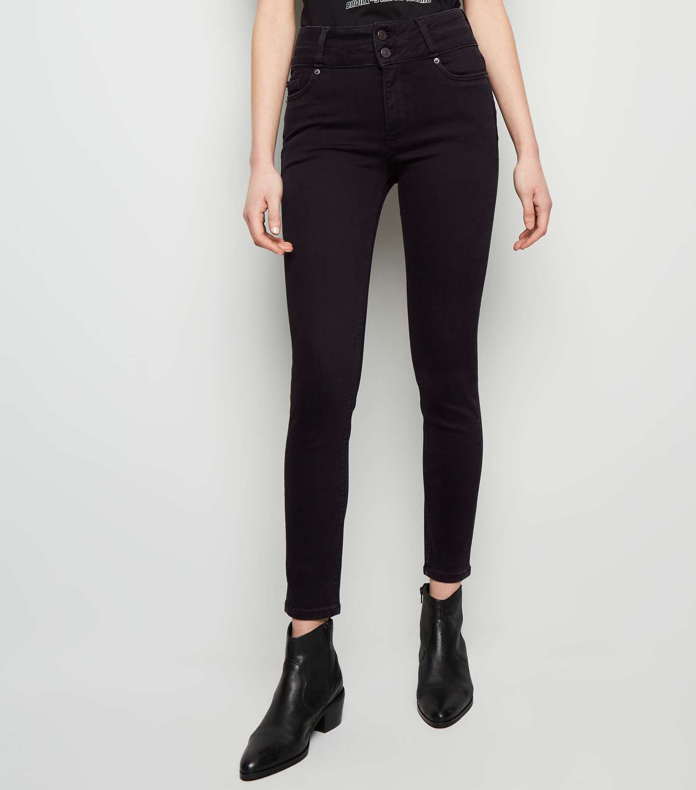 Black High Waist Skinny 'Lift & Shape' Jeans Image 2