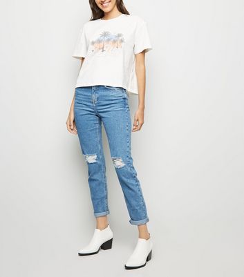 new look ripped mom jeans