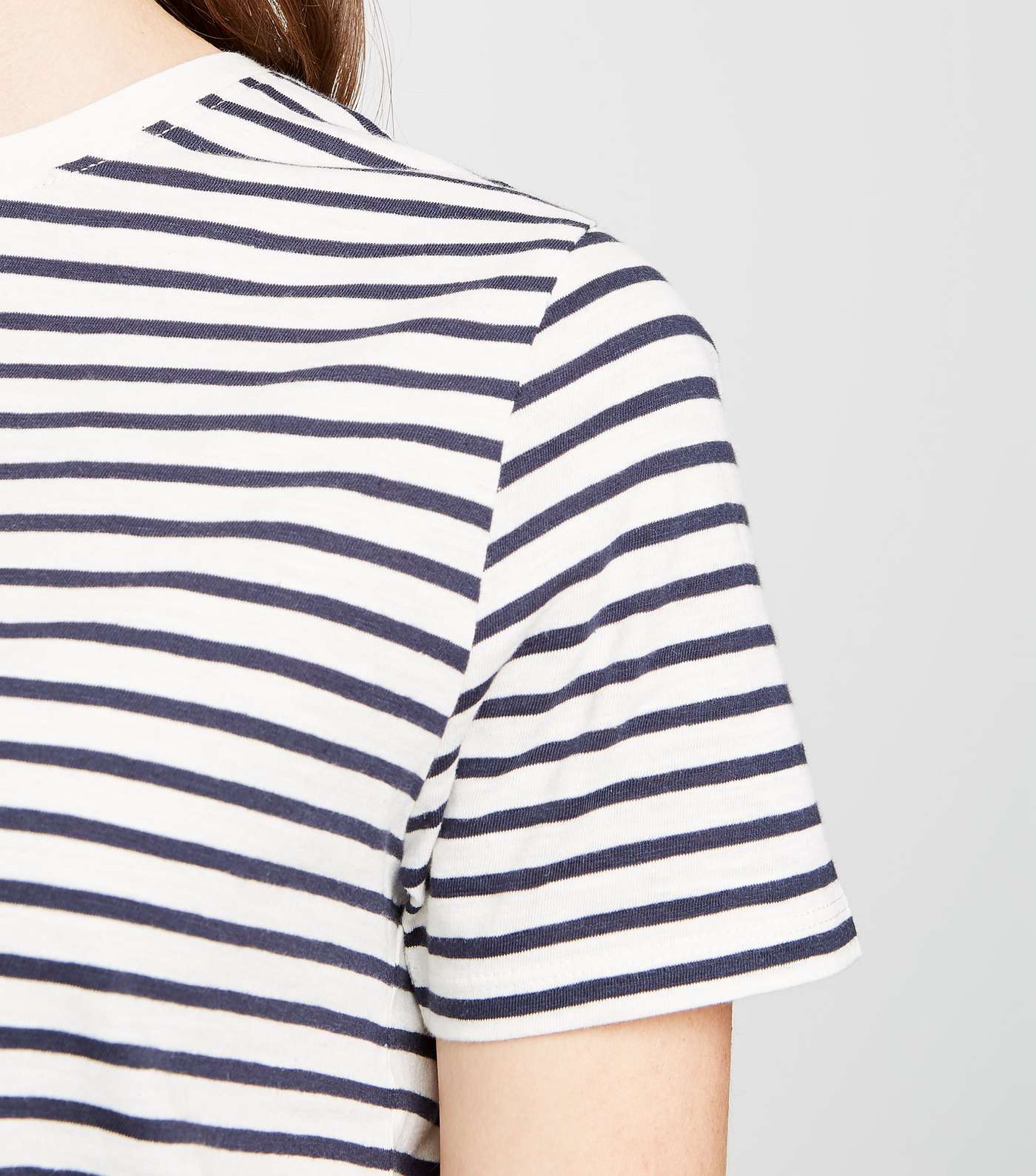 White Stripe Cotton T-Shirt  Image 5