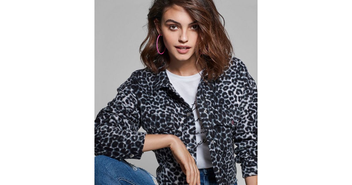 Black Leopard Print Fleece Jacket | New Look