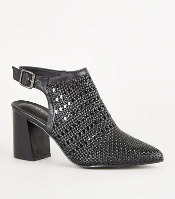 black woven shoes womens