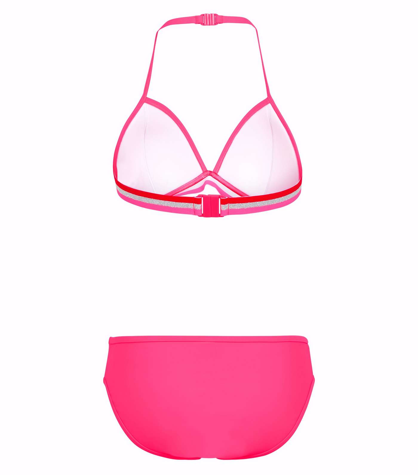 Girls Pink Glitter Elastic Bikini Set  Image 2