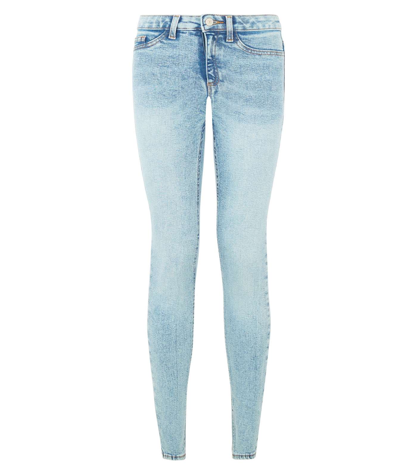 Blue Acid Wash Super Skinny Hallie Jeans Image 4
