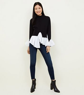 2 in 1 Pullover mit Bluse 2 in 1 Pullover mit Bluse