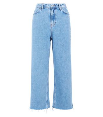 raw hem wide leg jeans