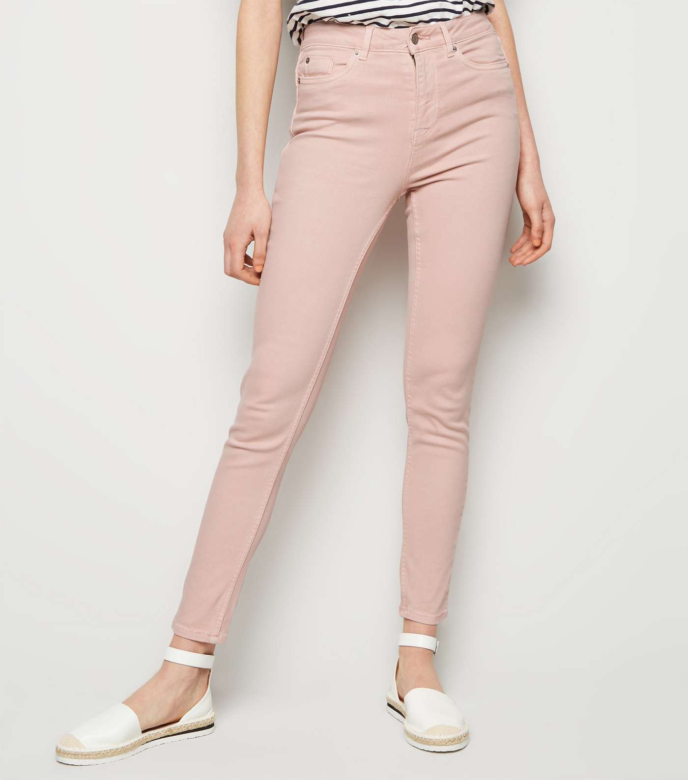 Pink High Waist 'Lift & Shape' Skinny Jeans Image 2