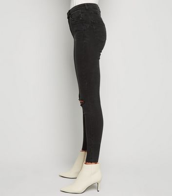 Black 'Lift & Shape' Ripped Yazmin Skinny Jeans New Look shop for Black 'Lift & Shape' Ripped Yazmin Skinny Jeans New Look at Shopo